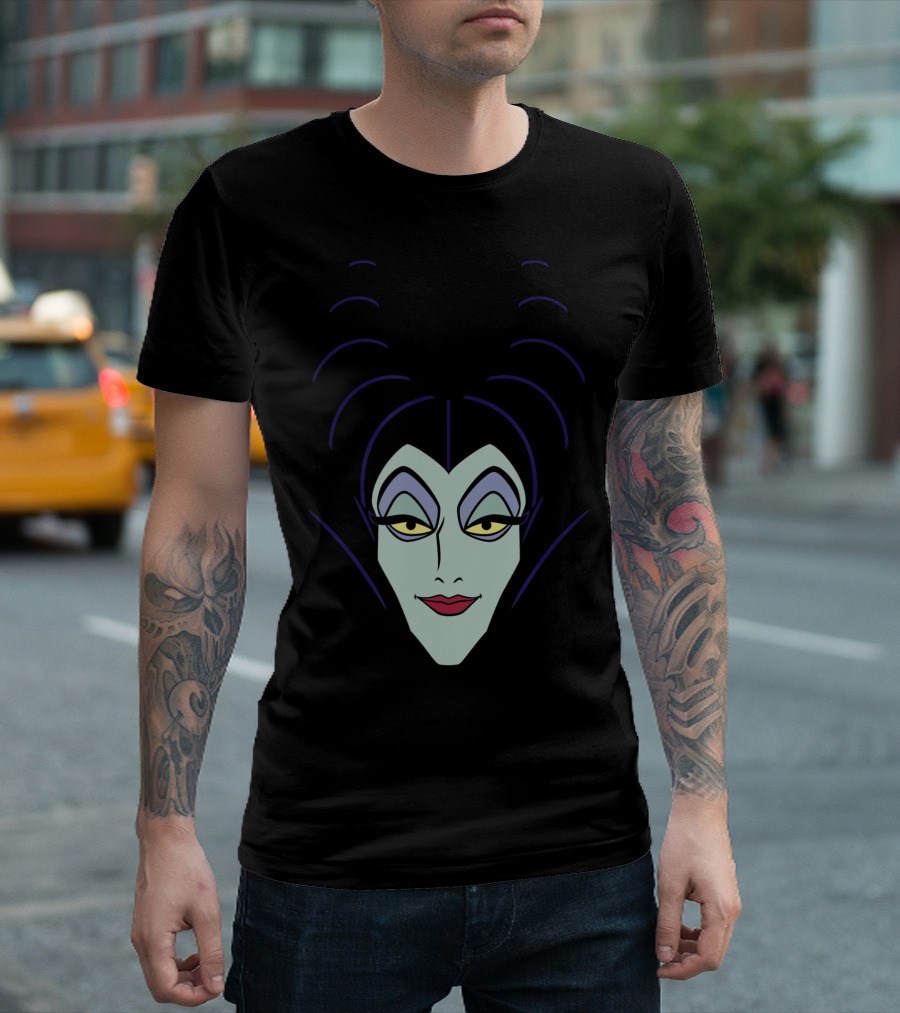 Maleficent Face Disney Villains Iconic Character T-Shirt