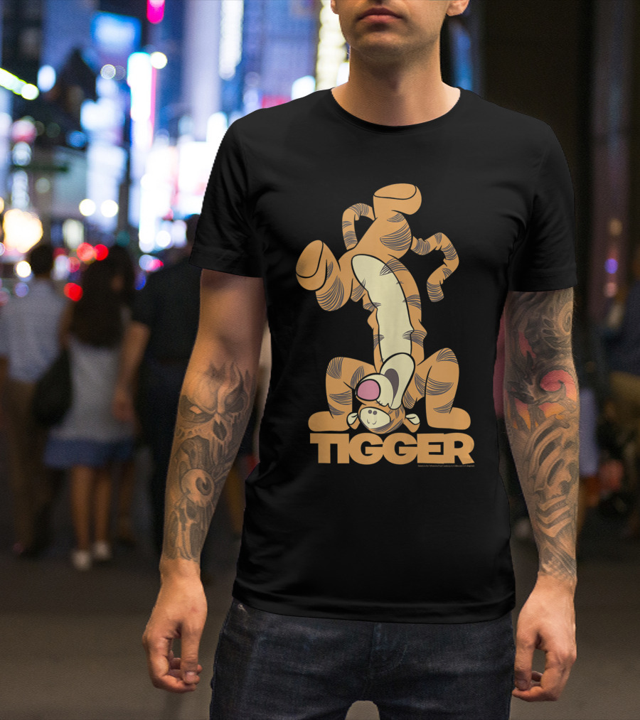Disney Winnie The Pooh Tigger Handstand Cartoon Character Image T-Shirt
