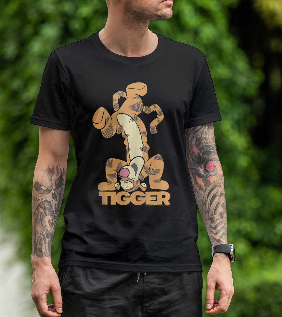 Disney Winnie The Pooh Tigger Handstand Cartoon Character Image T-Shirt