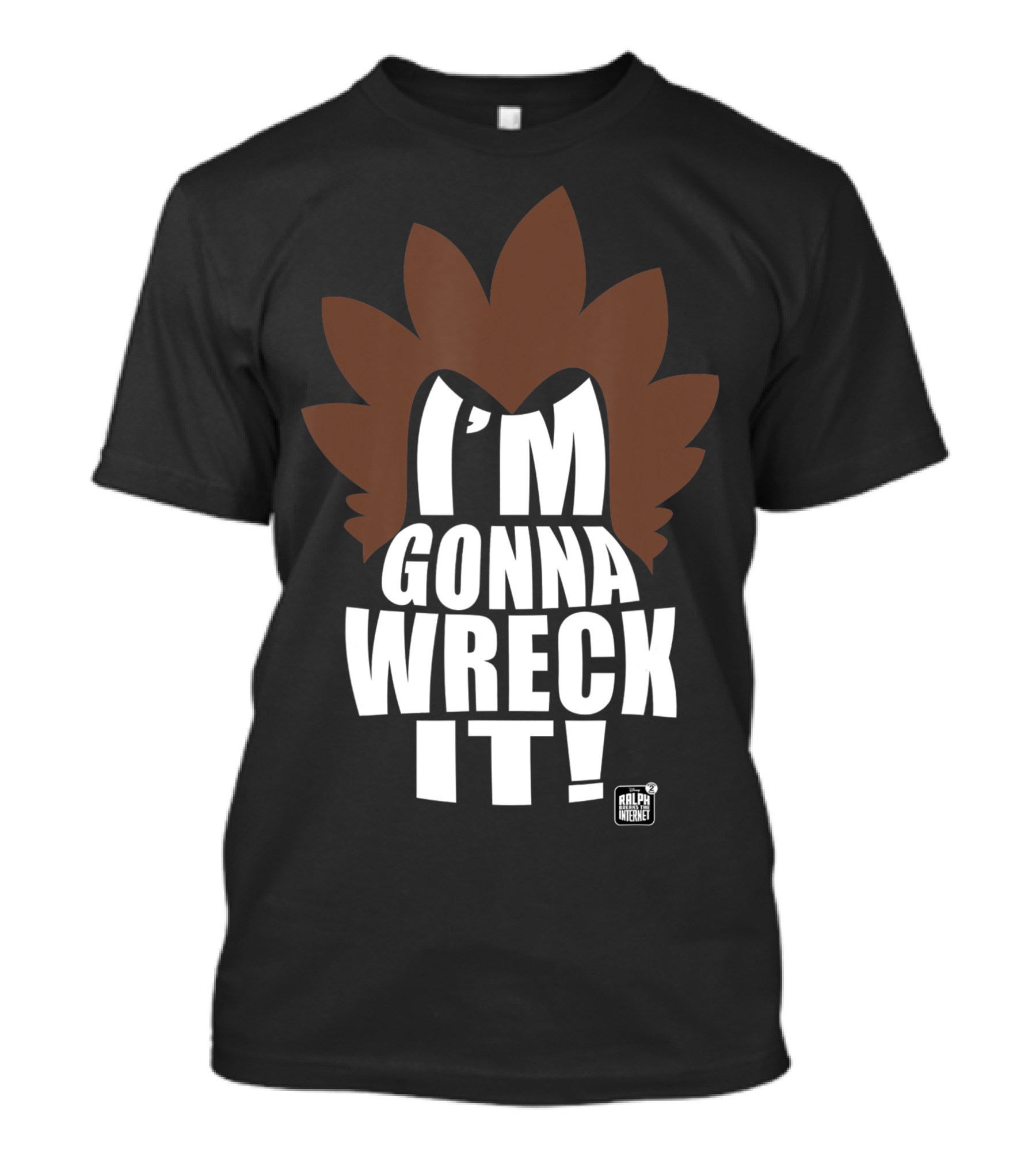 Disney Wreck-It Ralph I'm Gonna Wreck It Hair Brown Iconic Phrase T-Shirt