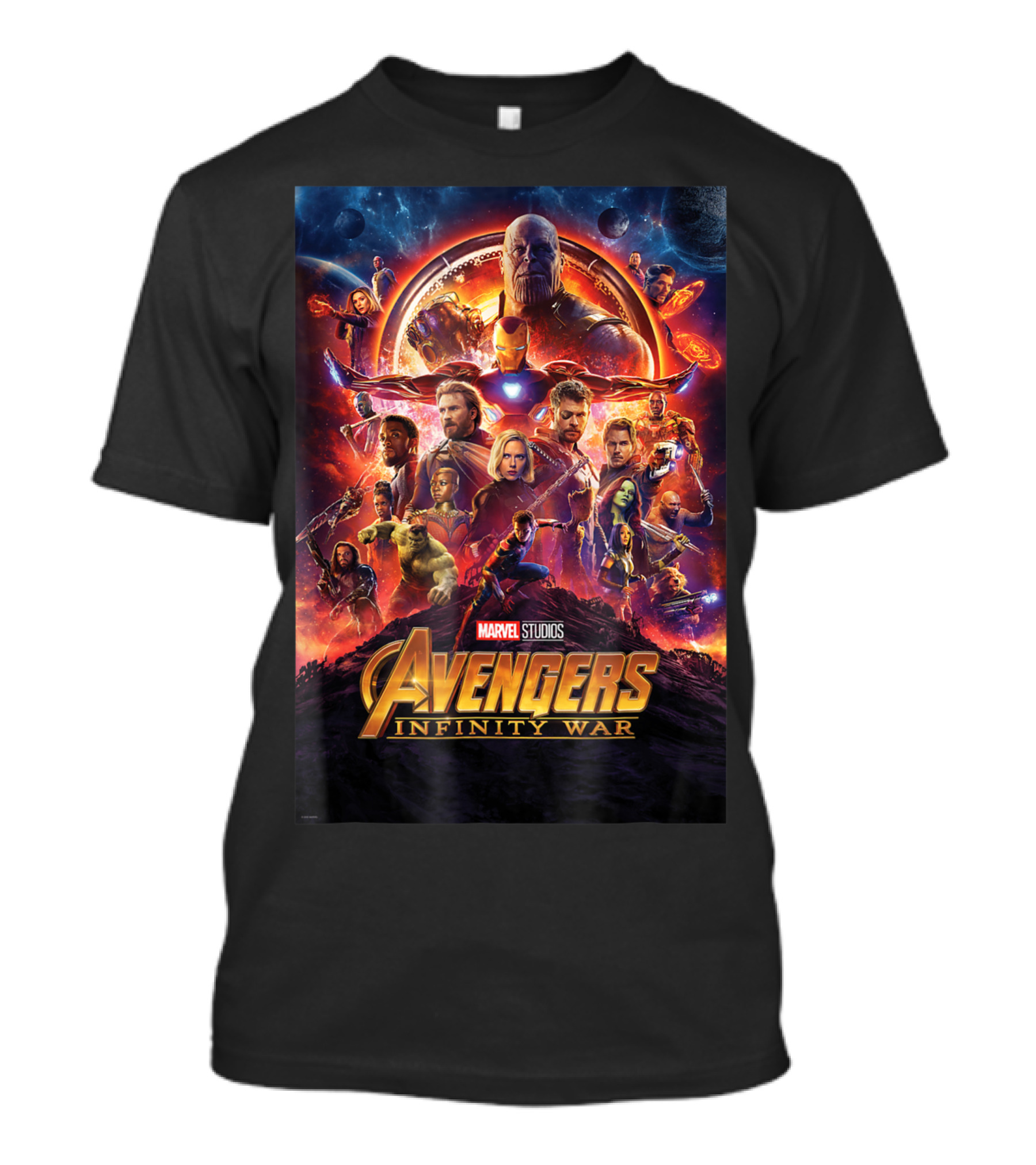 Marvel Studios Avengers Infinity War Characters And Thanos T-Shirt