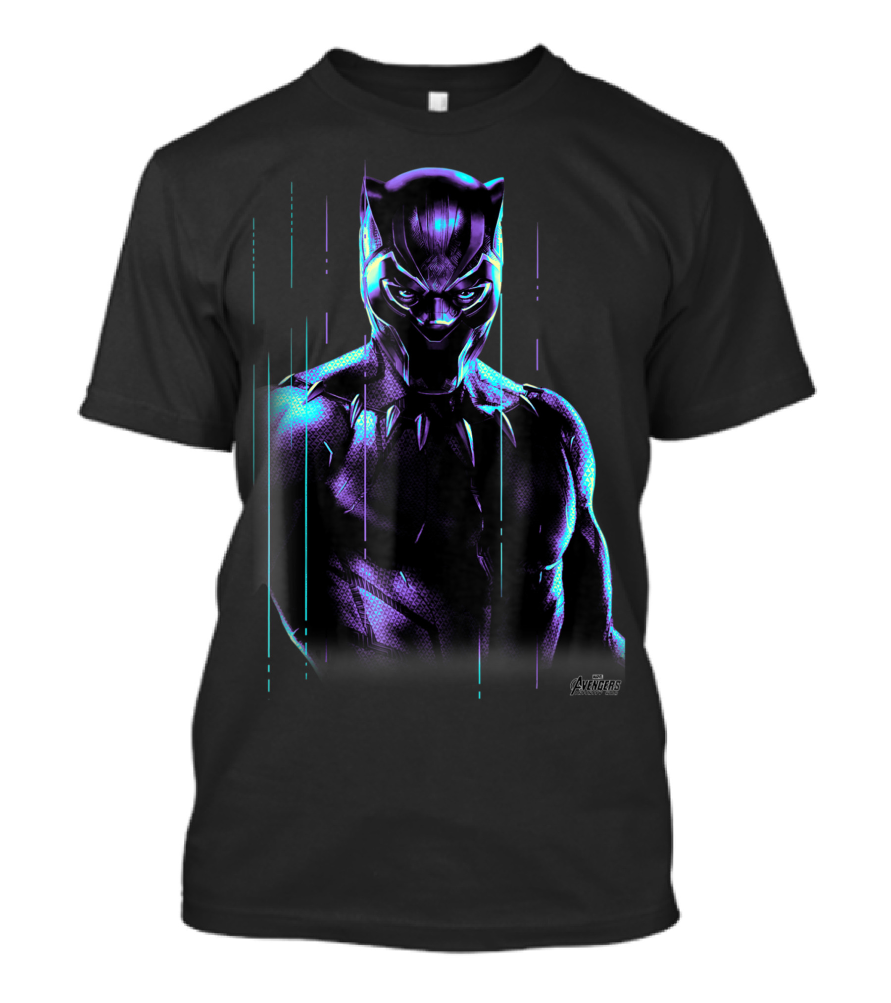 Marvel Avengers Infinity War Black Panther Neon Glow T-Shirt