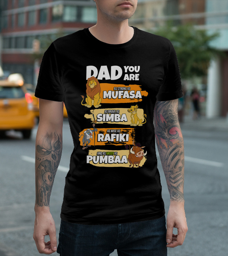 Dad You Are Mufasa Simba Rafiki Pumbaa The Lion King Mens Disney T-Shirt