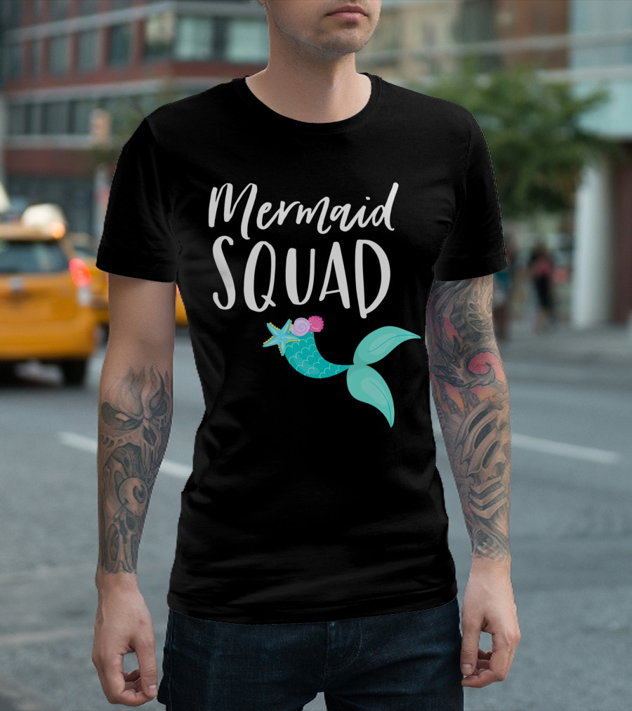 Mermaid Squad Birthday Party Mama Girl T-Shirt
