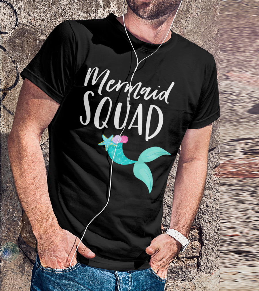Mermaid Squad Birthday Party Mama Girl T-Shirt
