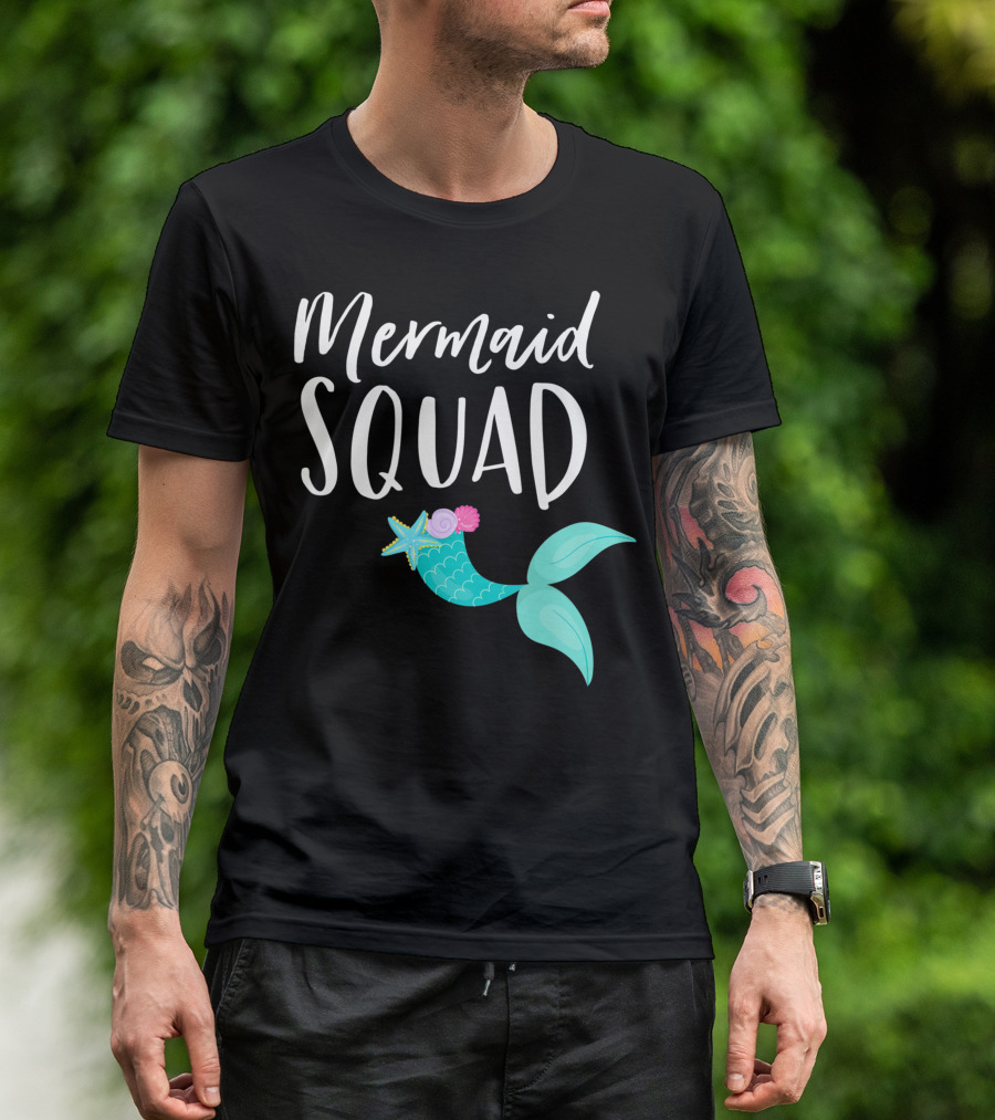 Mermaid Squad Birthday Party Mama Girl T-Shirt