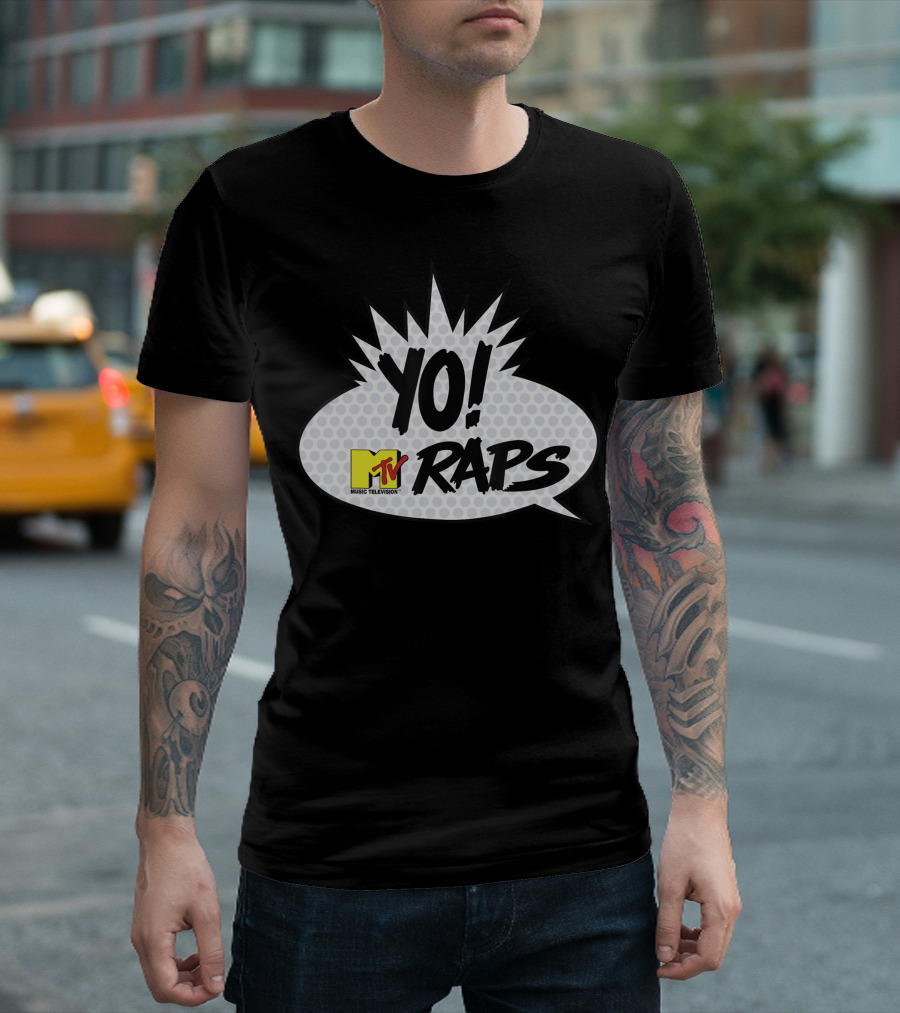 MTV Yo MTV Raps Music Television Comic Book Style Talk Bubble T-Shirt