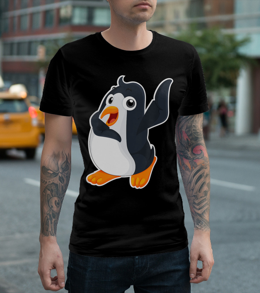 Penguin Dab Dance Bird Playful Pose T-Shirt