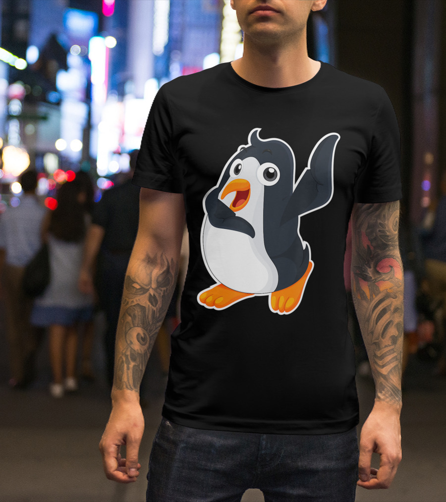 Penguin Dab Dance Bird Playful Pose T-Shirt