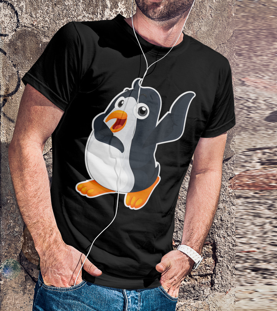 Penguin Dab Dance Bird Playful Pose T-Shirt