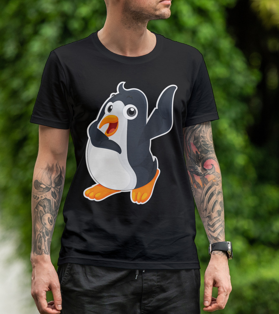 Penguin Dab Dance Bird Playful Pose T-Shirt