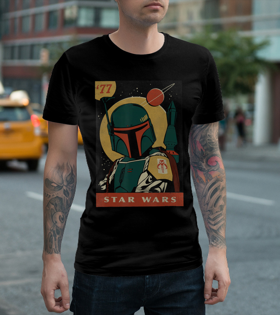 Star Wars '77 Boba Fett Vintage Trading Card T-Shirt