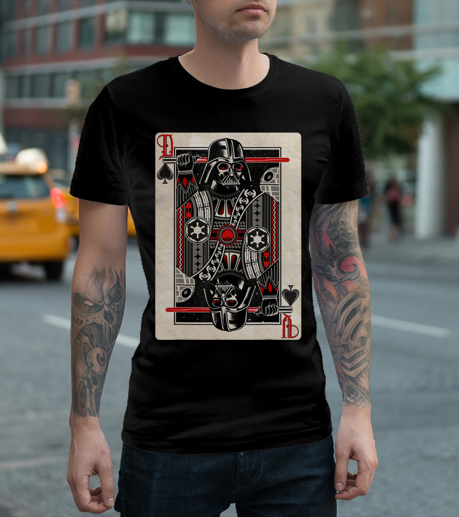 King of Spades Darth Vader Star Wars Playing Card T-Shirt