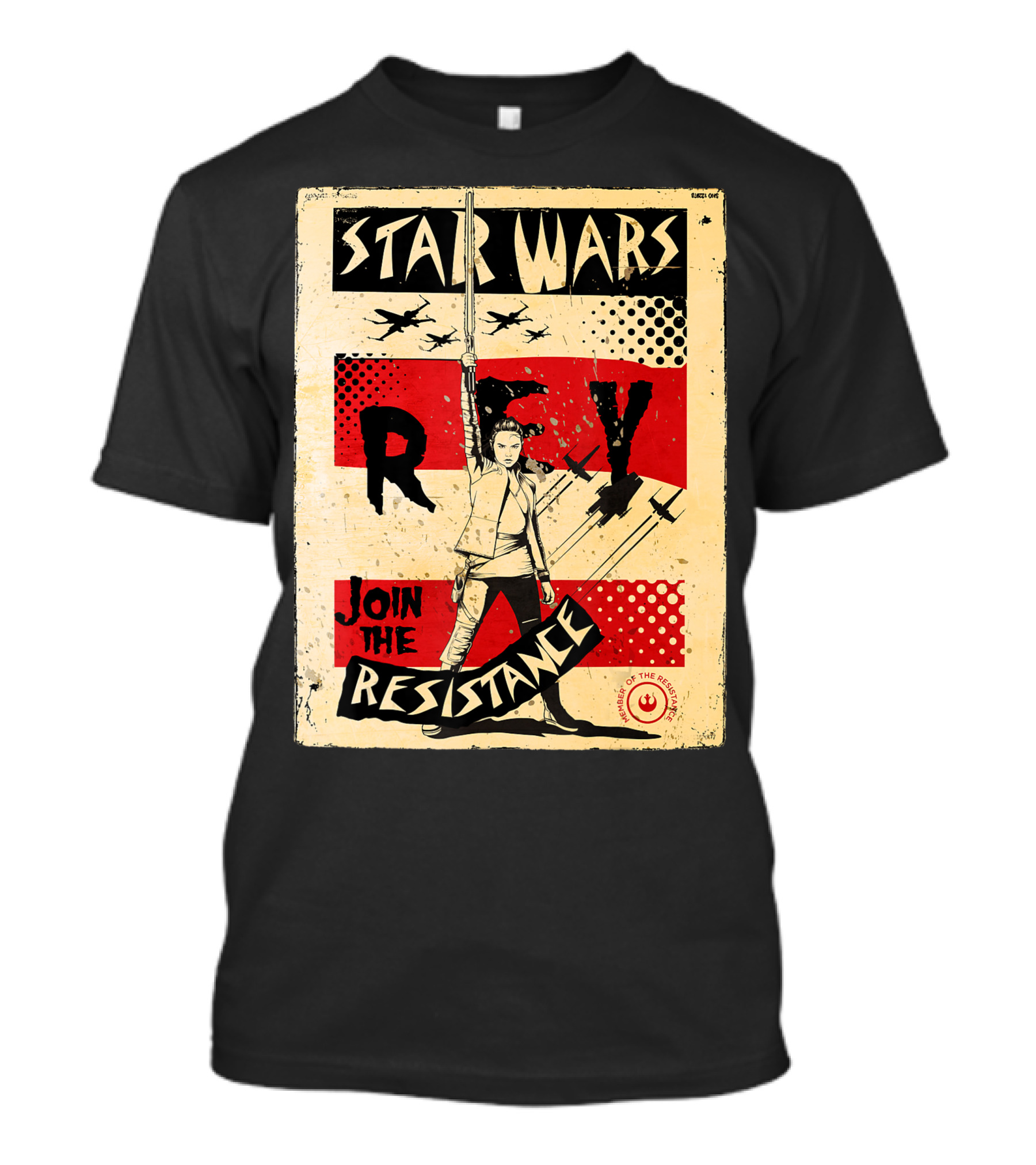 Star Wars Last Jedi Rey Join The Resistance Vintage Propaganda T-Shirt