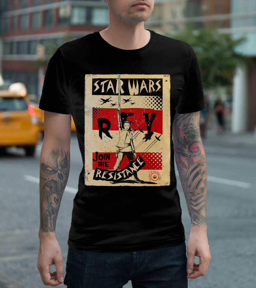 Star Wars Last Jedi Rey Join The Resistance Vintage Propaganda T-Shirt