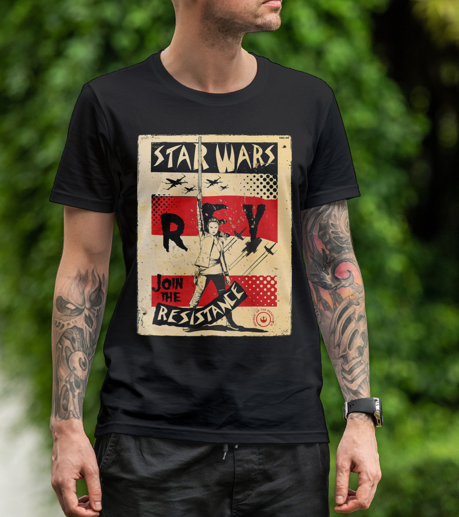 Star Wars Last Jedi Rey Join The Resistance Vintage Propaganda T-Shirt