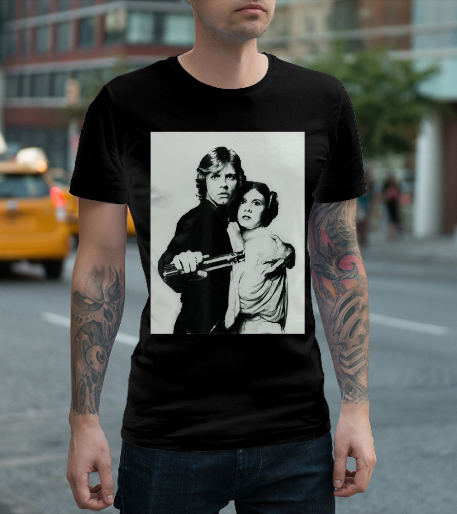 Star Wars Luke Skywalker Princess Leia Iconic Twins Scene T-Shirt