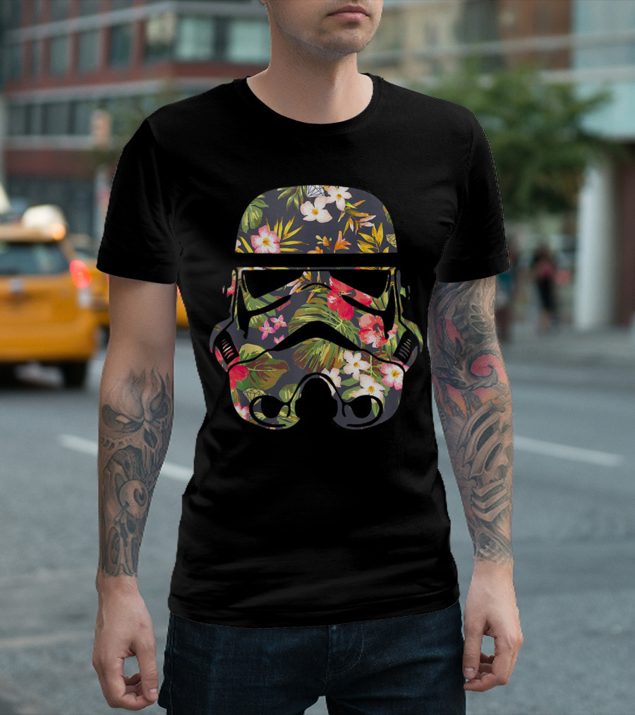 Star Wars Floral Stormtrooper Helmet T-Shirt