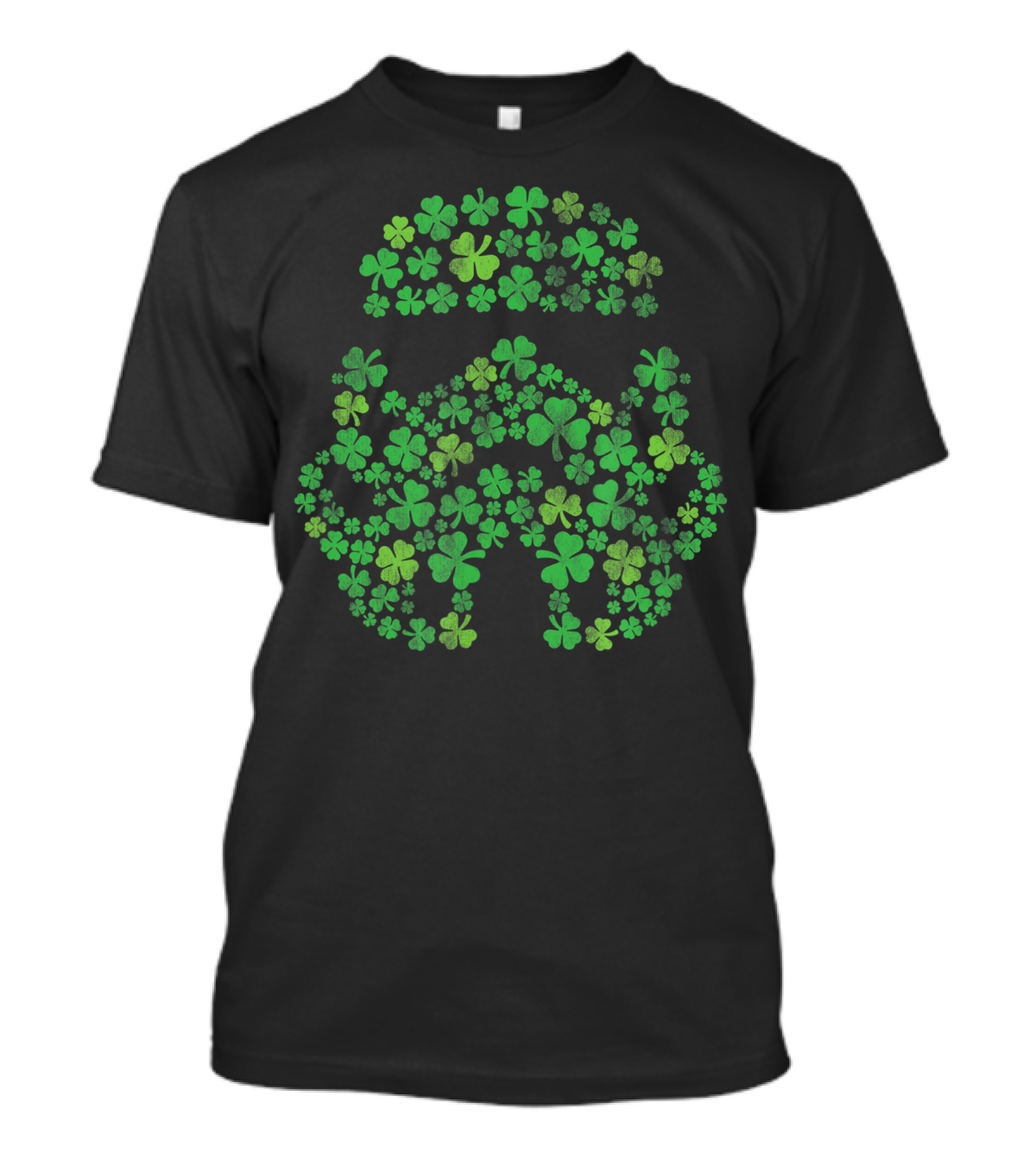 Stormtrooper Helmet Made Of Green Shamrocks Star Wars T-Shirt