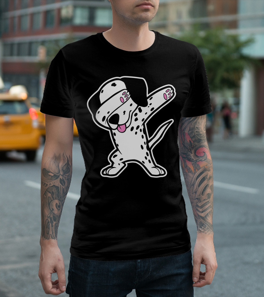 Dalmatian Dabbing Dance Funny Dab Dog Dalmation T-Shirt
