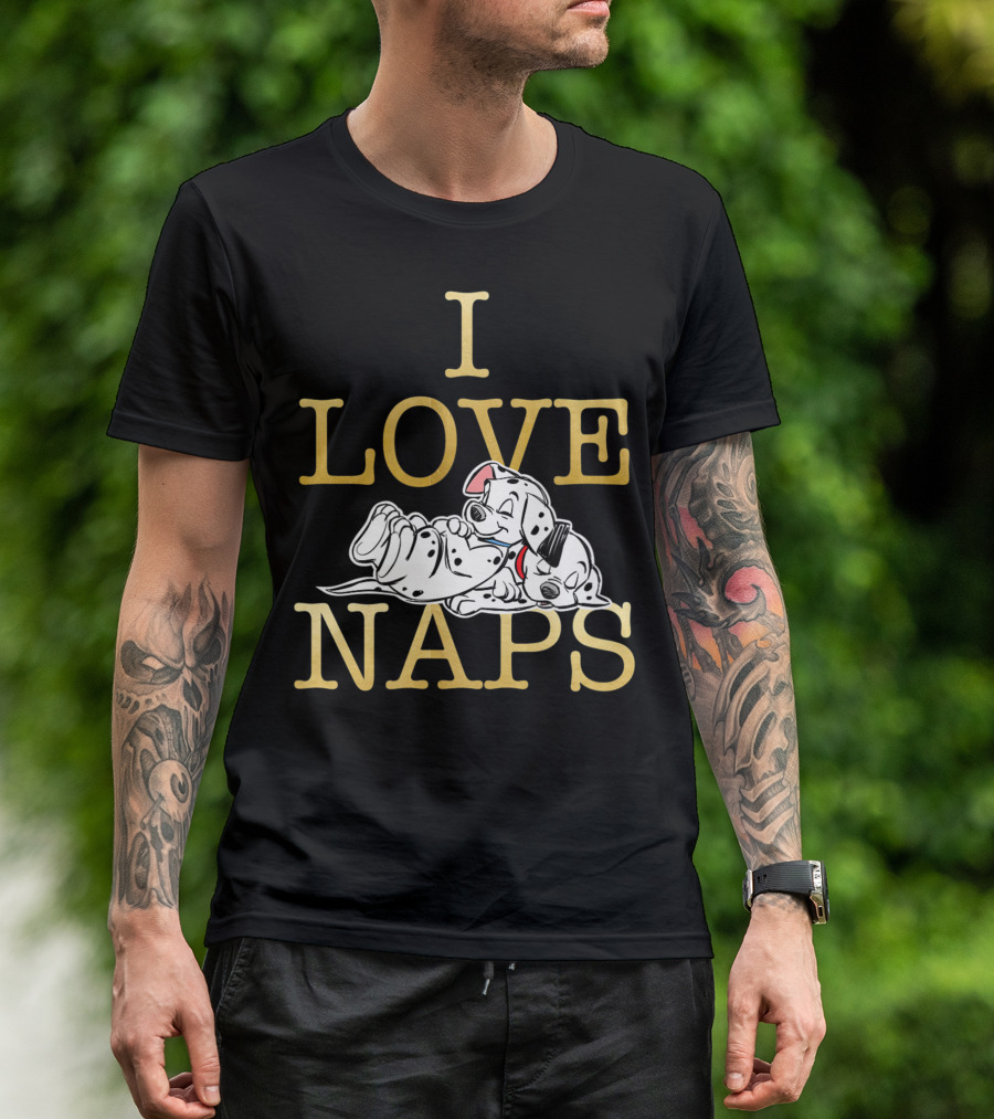 Disney 101 Dalmatians I Love Naps Cute Sleeping Puppies T-Shirt