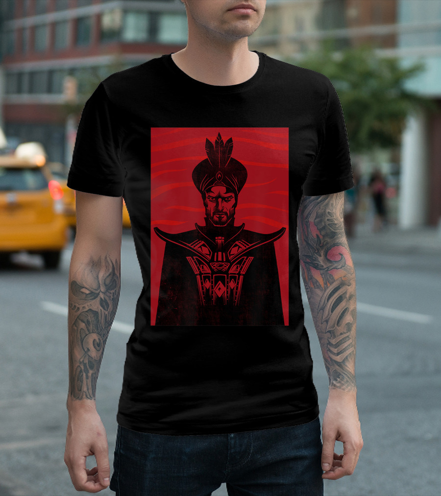 Disney Aladdin Jafar Red Stripes Live Action Villain T-Shirt