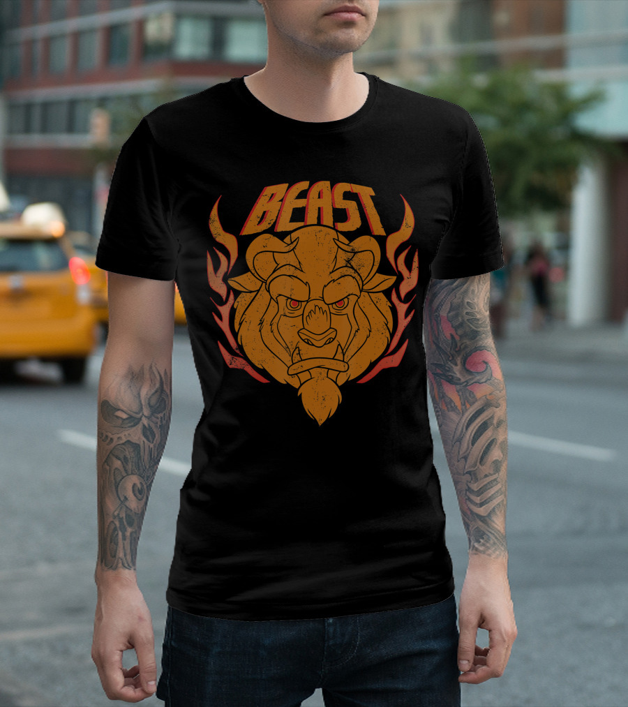 Disney Beauty And The Beast Fiery Beast Flames T-Shirt
