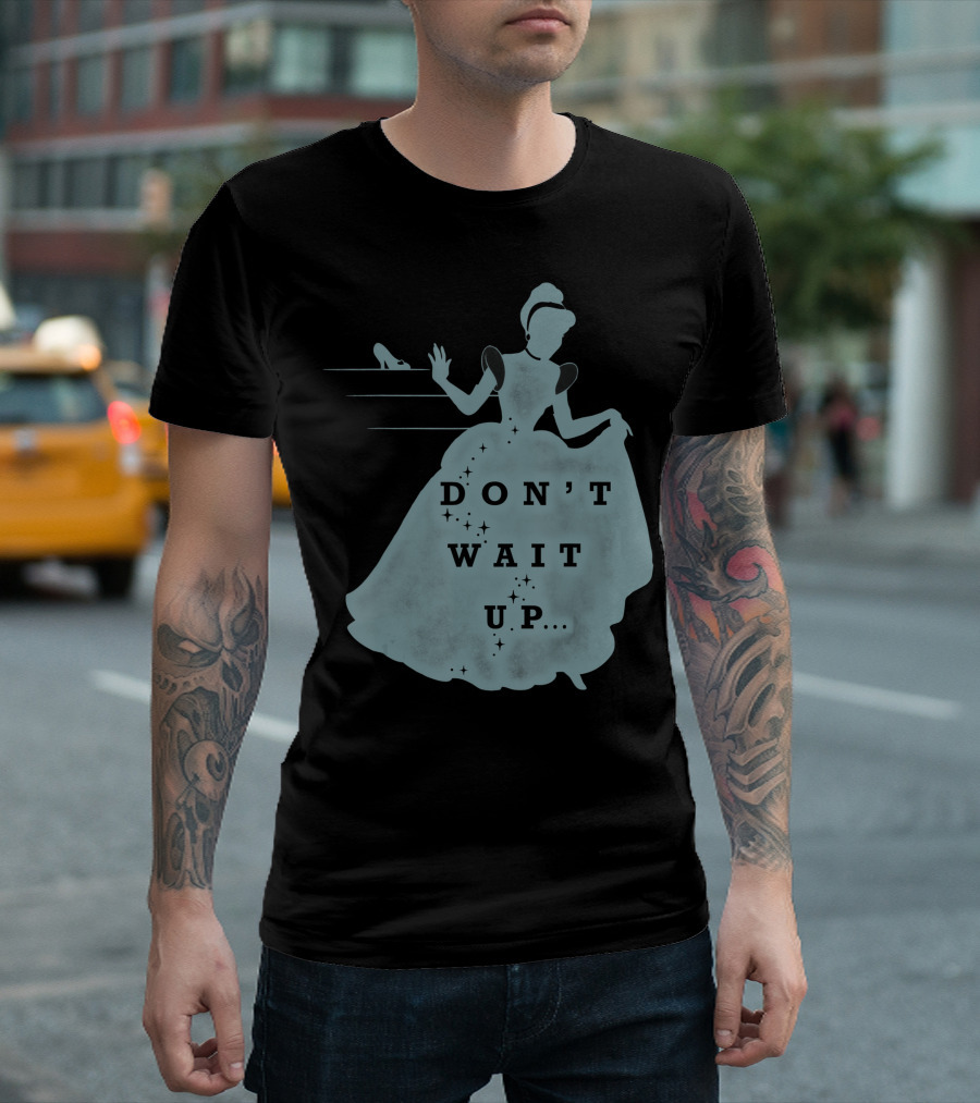 Disney Cinderella Don't Wait Up Glass Slipper T-Shirt
