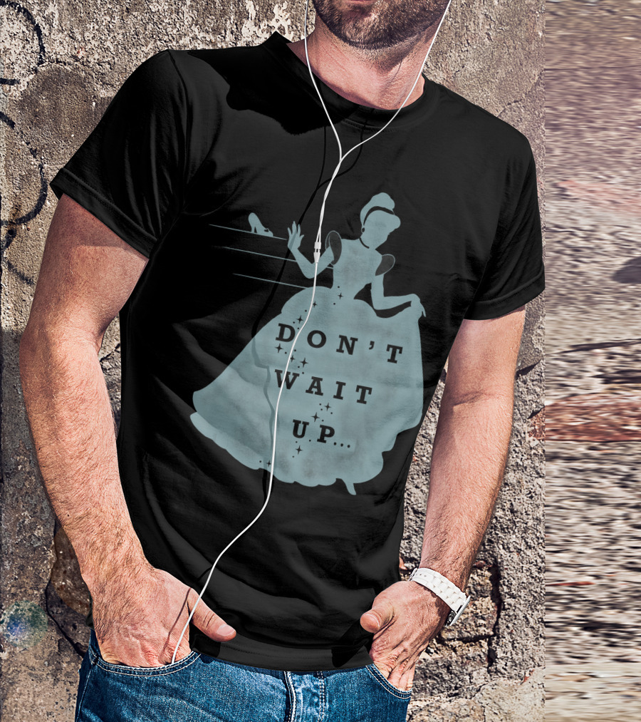 Disney Cinderella Don't Wait Up Glass Slipper T-Shirt