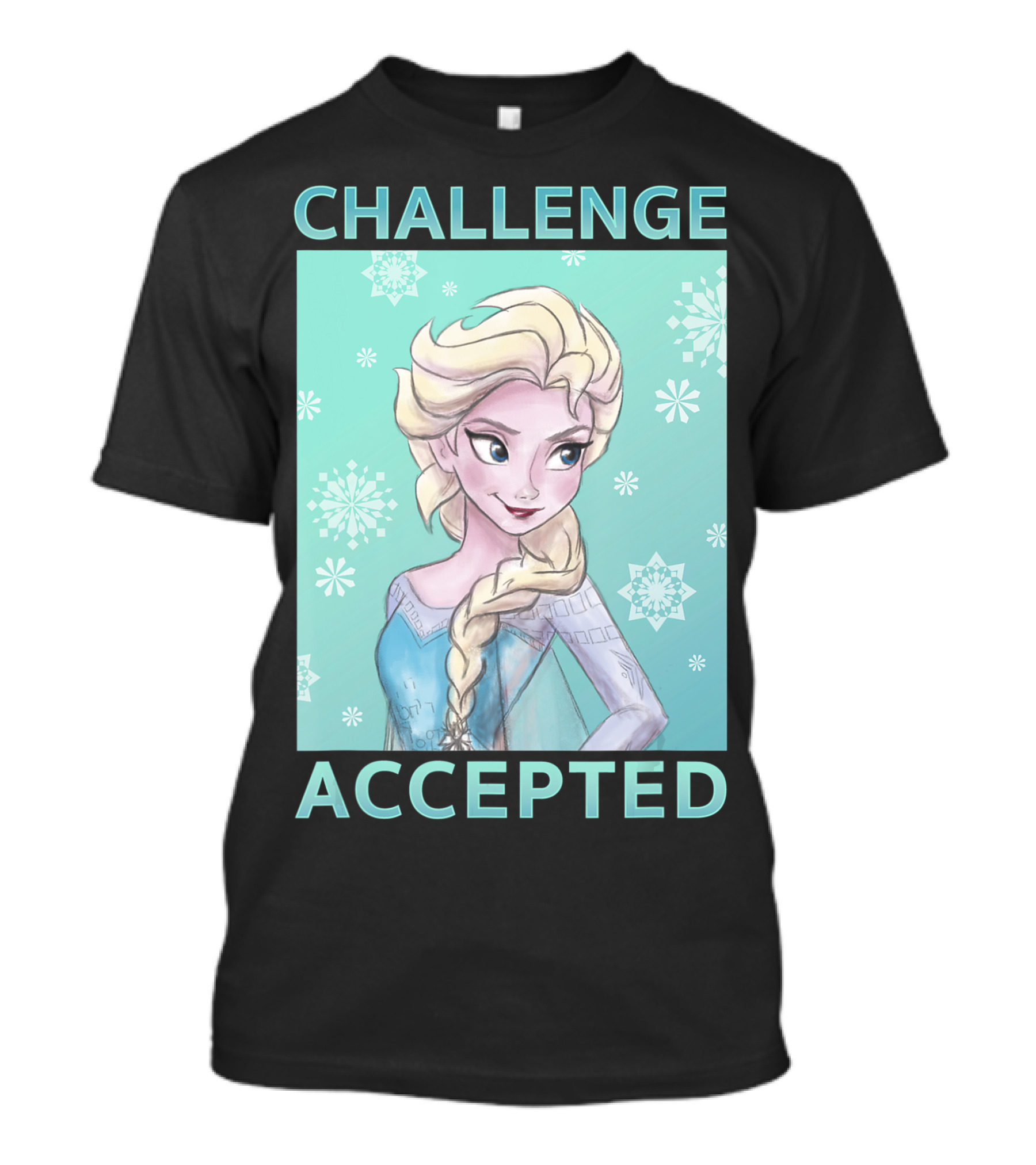Elsa Challenge Accepted Disney Frozen Snowflakes T-Shirt