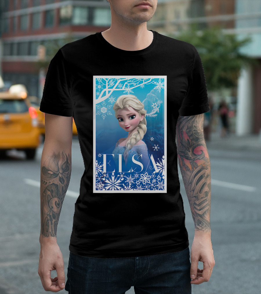 Disney Frozen Elsa Snowflakes Ice Castle T-Shirt