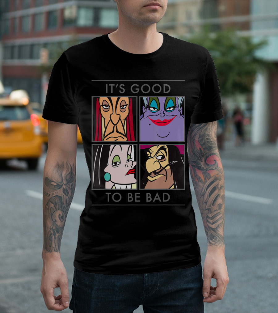It's Good To Be Bad Disney Villains Faces T-Shirt