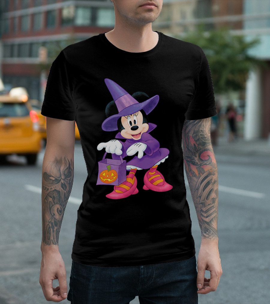Disney Halloween Minnie Mouse Witch Costume Trick Or Treating T-Shirt