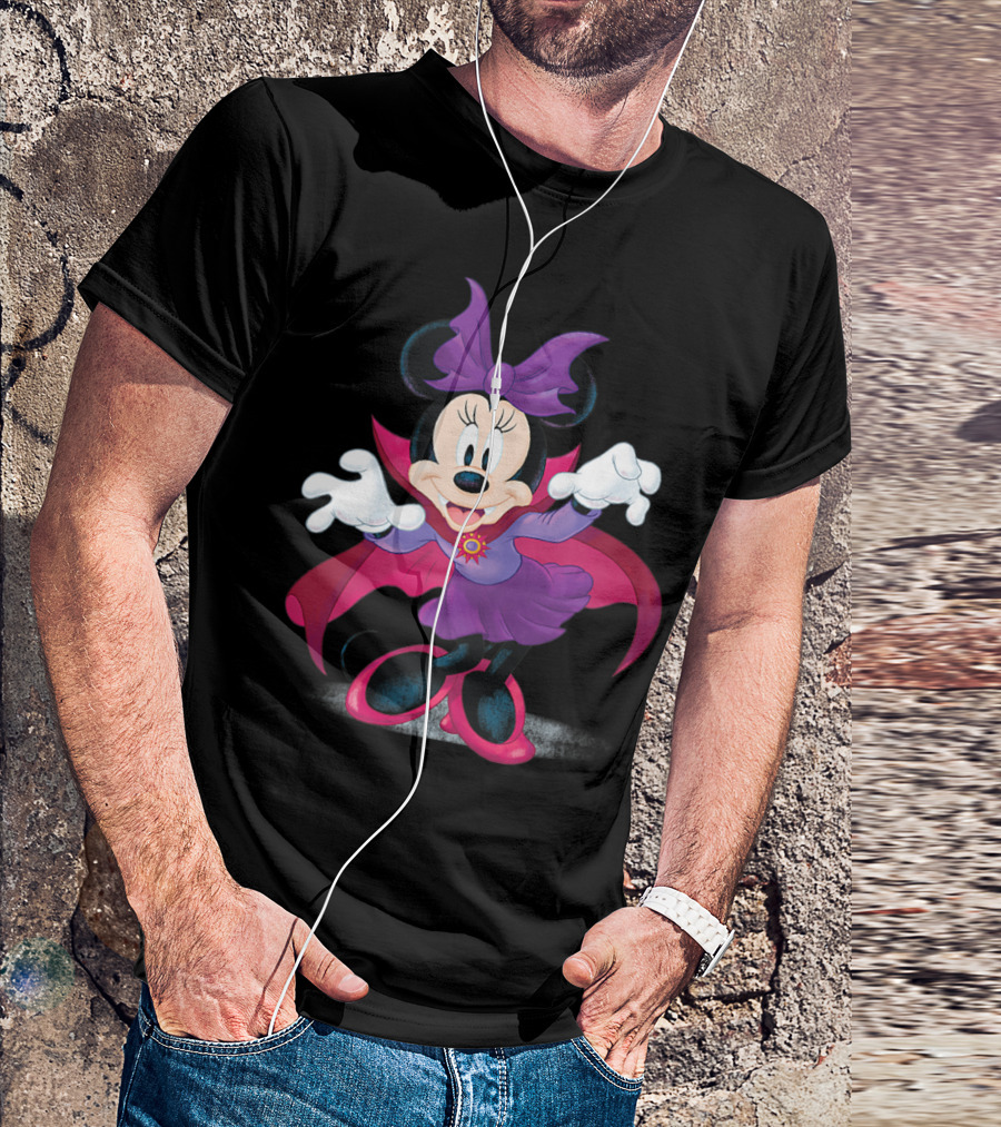 Disney Halloween Minnie Mouse In Vampire Costume T-Shirt