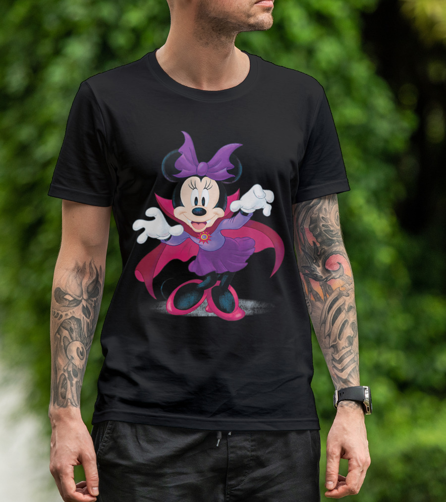 Disney Halloween Minnie Mouse In Vampire Costume T-Shirt