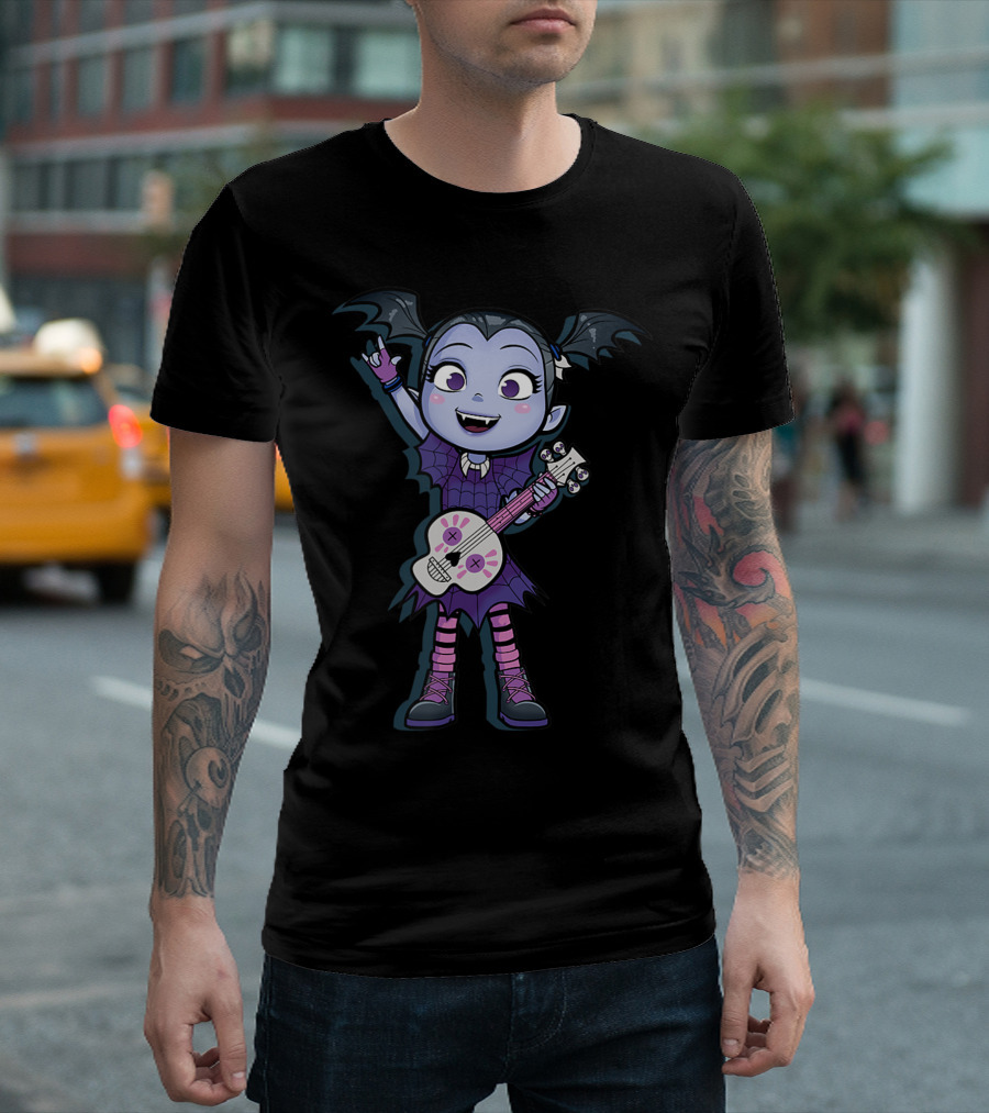 Disney Vampirina Halloween Rock On Guitar Bat Wings T-Shirt
