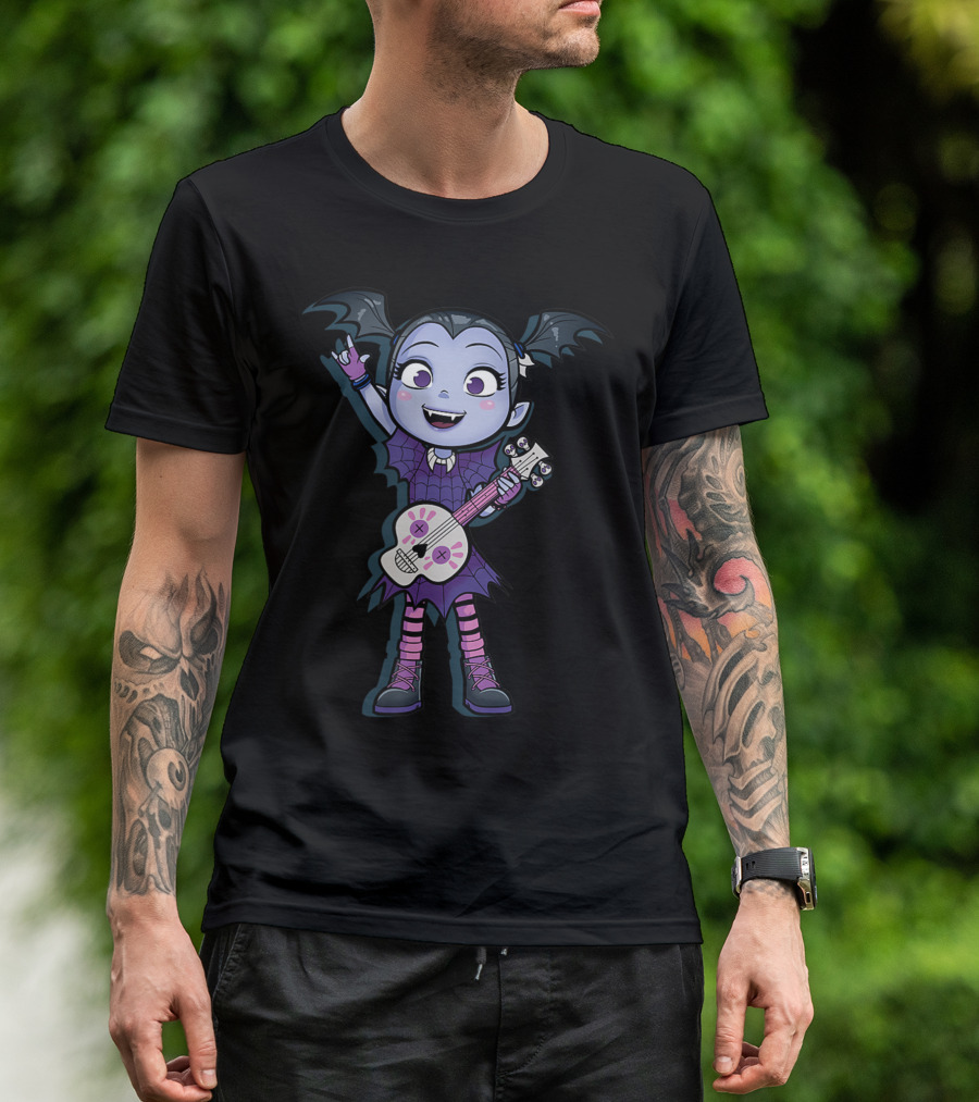 Disney Vampirina Halloween Rock On Guitar Bat Wings T-Shirt