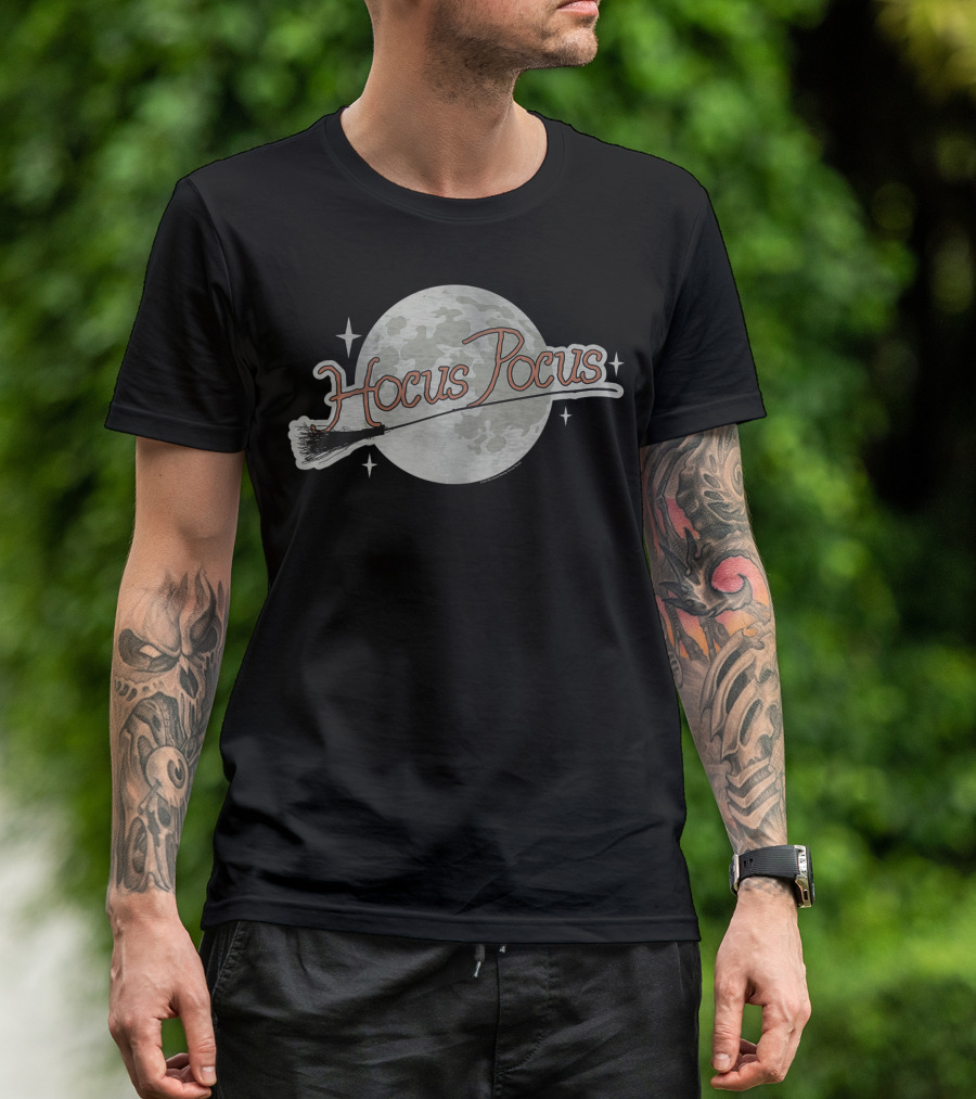 Disney Hocus Pocus Moon Broomstick Stars T-Shirt