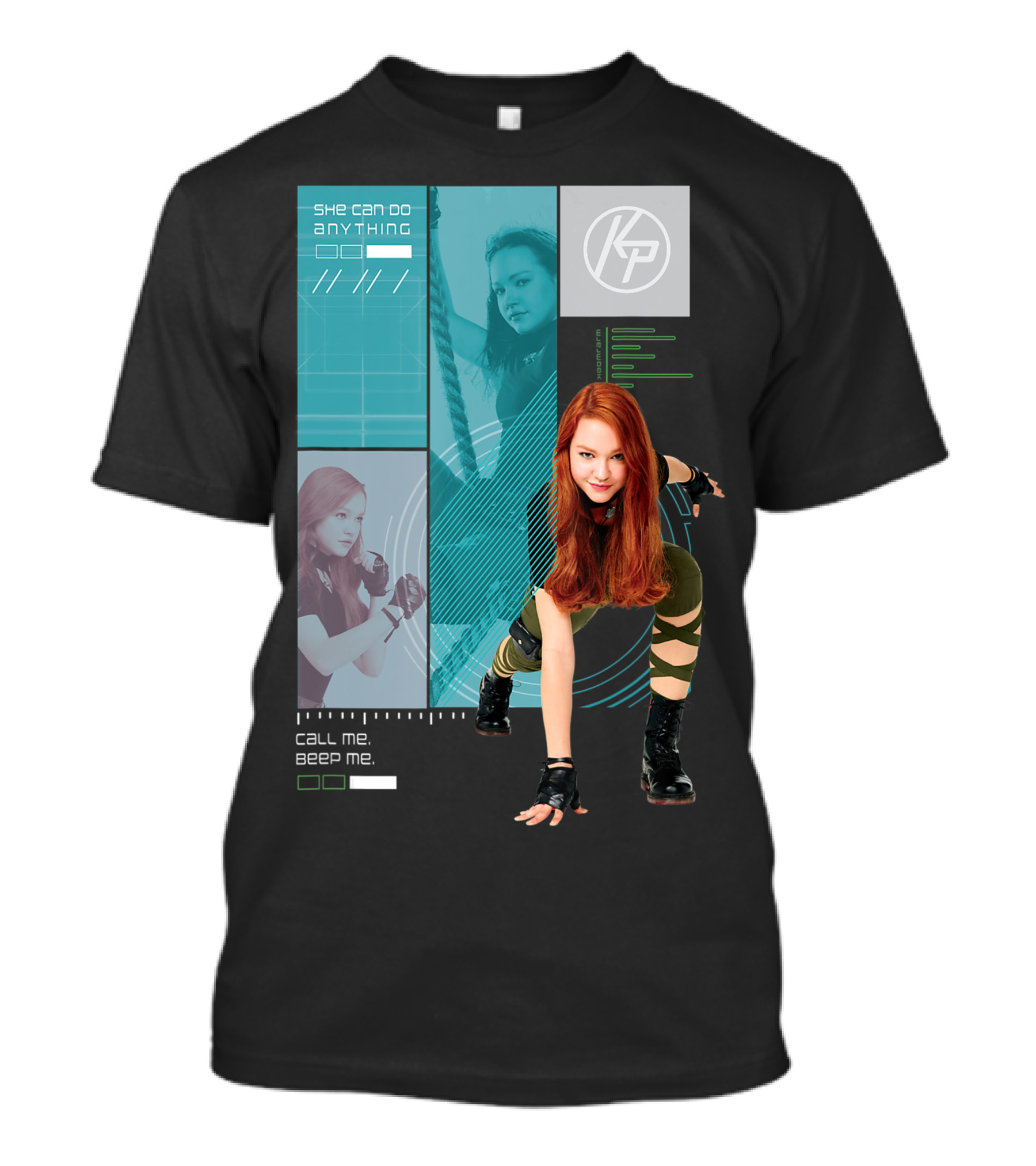 Kim Possible Live Action Call Me Beep Me She Can Do Anything KP T-Shirt