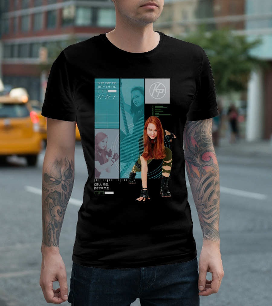 Kim Possible Live Action Call Me Beep Me She Can Do Anything KP T-Shirt