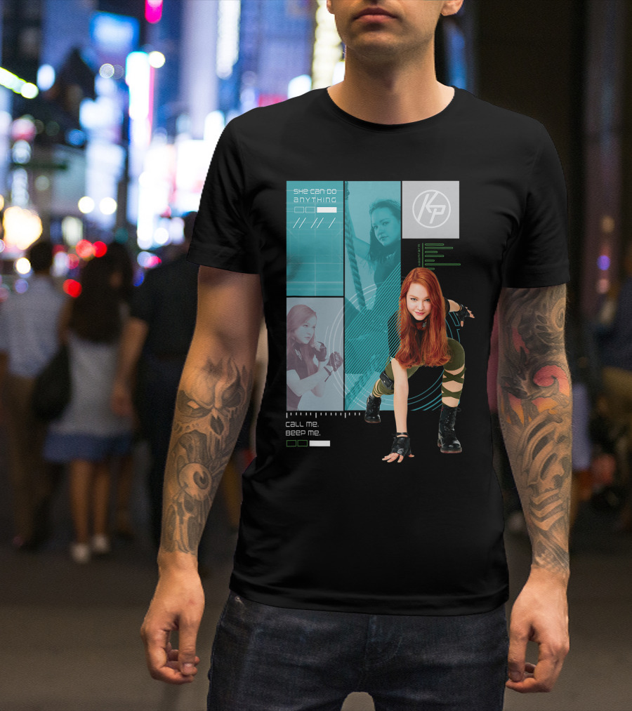 Kim Possible Live Action Call Me Beep Me She Can Do Anything KP T-Shirt