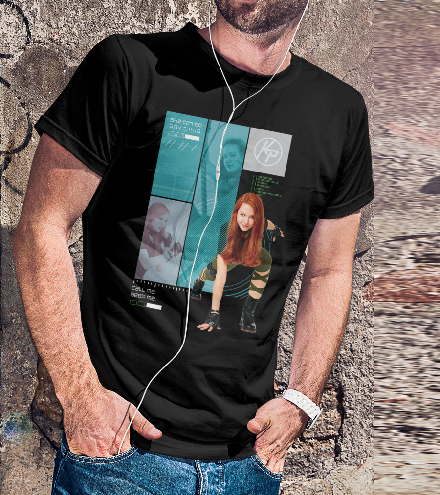 Kim Possible Live Action Call Me Beep Me She Can Do Anything KP T-Shirt