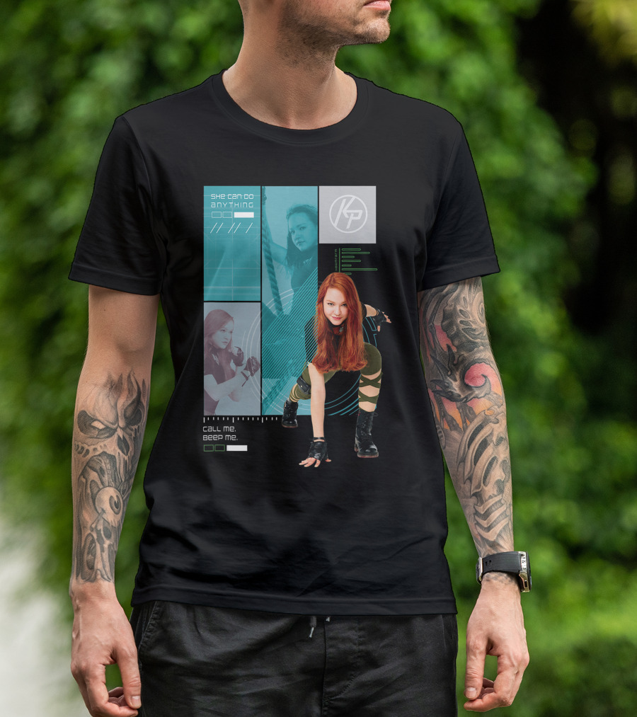 Kim Possible Live Action Call Me Beep Me She Can Do Anything KP T-Shirt