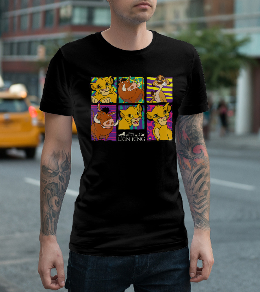 Disney The Lion King Classic Simba Pumbaa Timon Montage T-Shirt