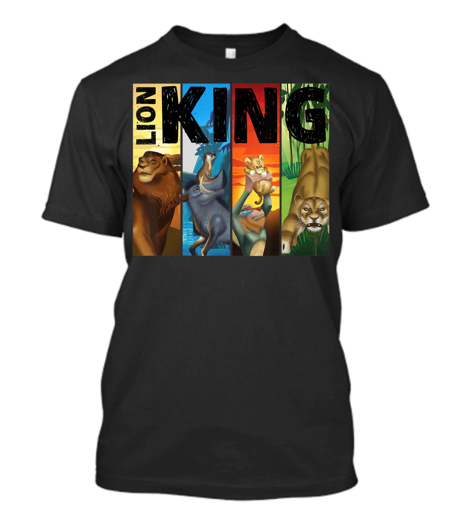 Lion King Live Action Disney Styled Characters Box T-Shirt