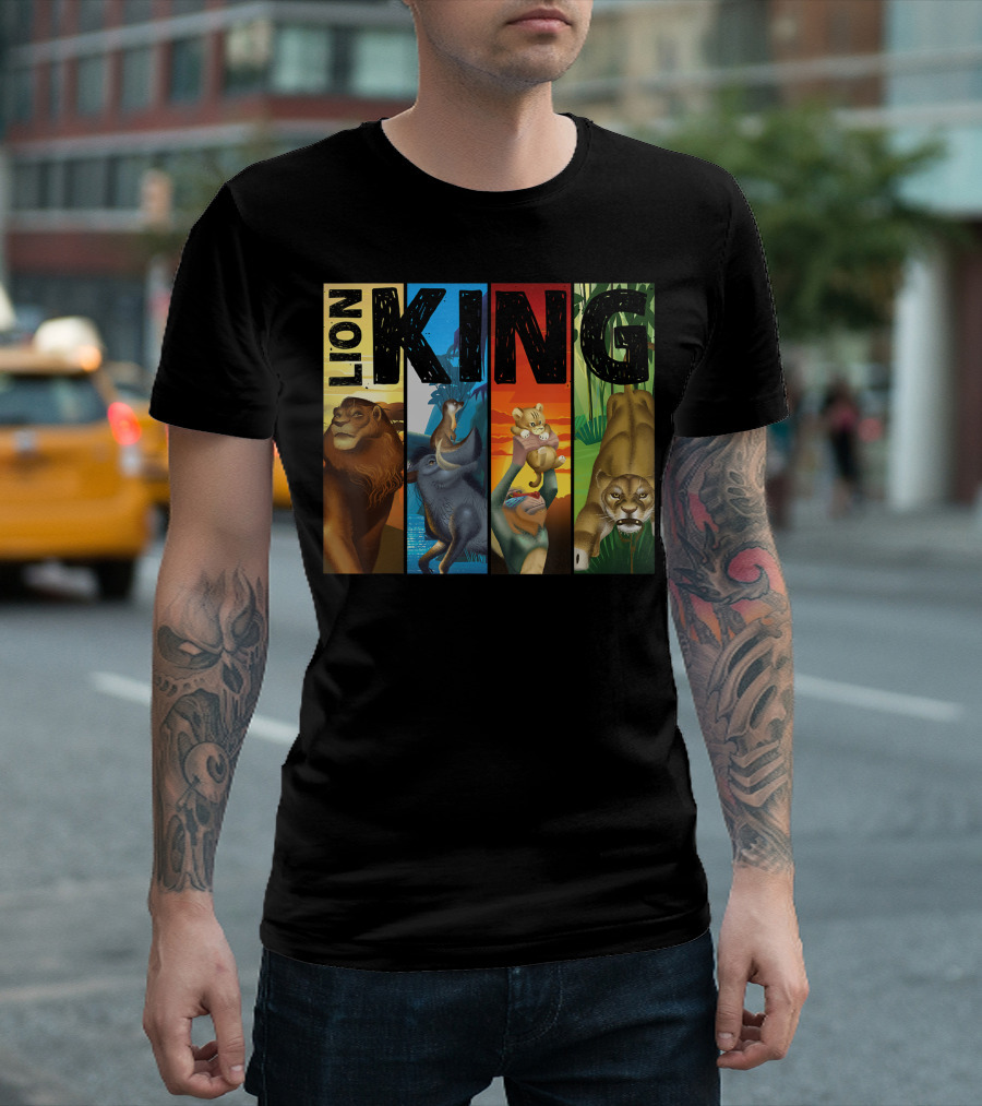 Lion King Live Action Disney Styled Characters Box T-Shirt