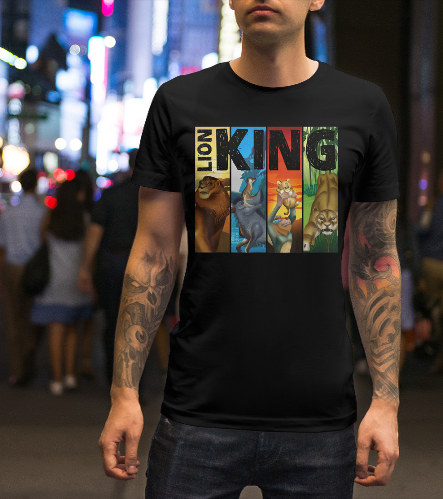 Lion King Live Action Disney Styled Characters Box T-Shirt