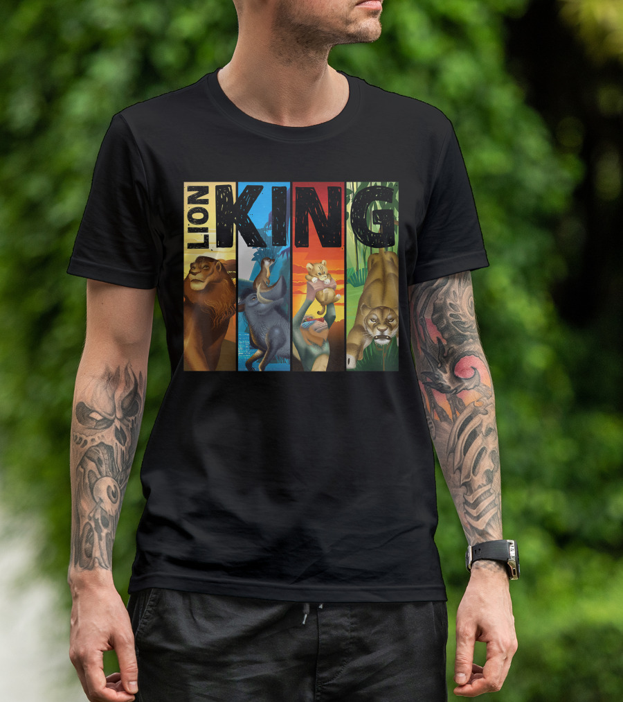 Lion King Live Action Disney Styled Characters Box T-Shirt