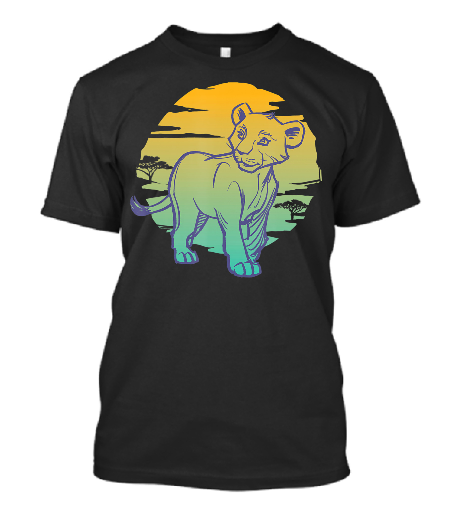 Disney Lion King Live Action Young Nala Ombre Sunset Savannah T-Shirt