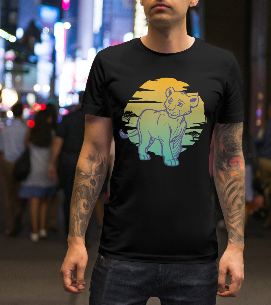 Disney Lion King Live Action Young Nala Ombre Sunset Savannah T-Shirt